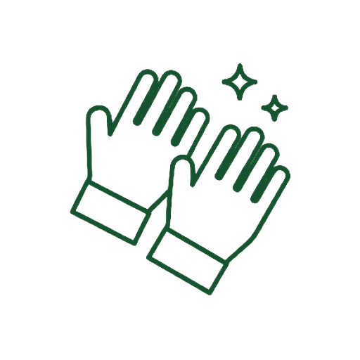 Careful work and cleanup icon