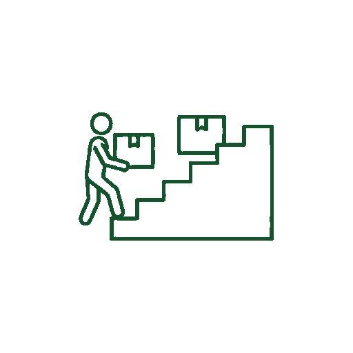 Stairs icon representing stairs and access affecting junk removal price
