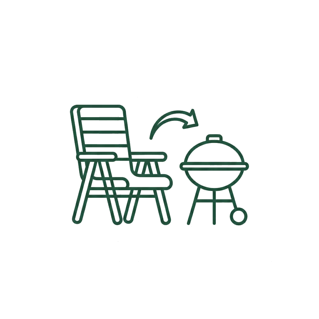 Remove furniture, grills, planters, and personal items from the deck before removal