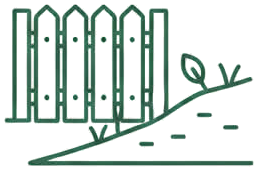 Fence access and terrain icon for fence removal pricing (gates, slopes, tight access)