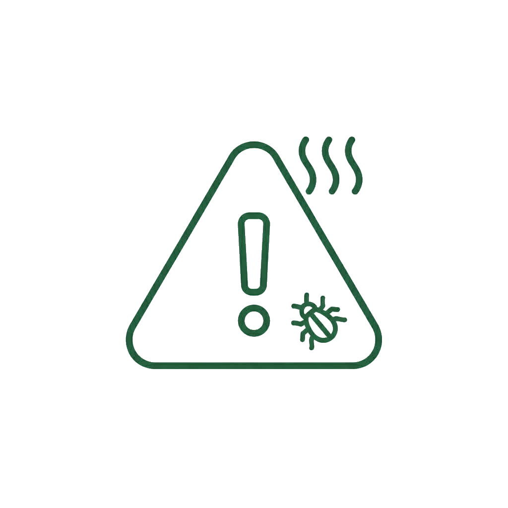 Special conditions icon for eviction cleanout pricing factors (odor, pests, unsafe mess)
