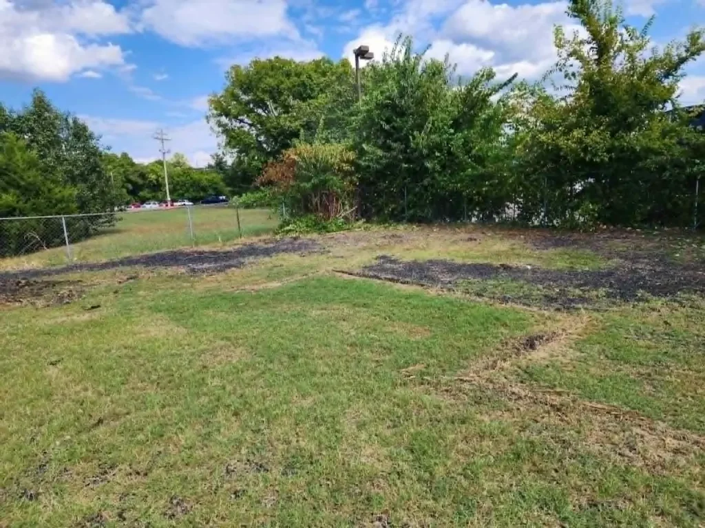 After photo of a commercial playset removal in Smyrna, TN showing the outdoor area cleared