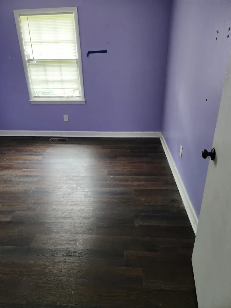 After photo of a foreclosure cleanout bedroom in Pulaski, TN showing the room cleared