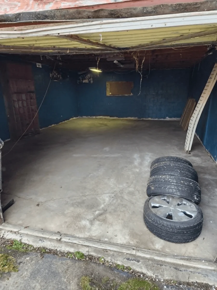 After photo of a garage cleanout in Pulaski, TN