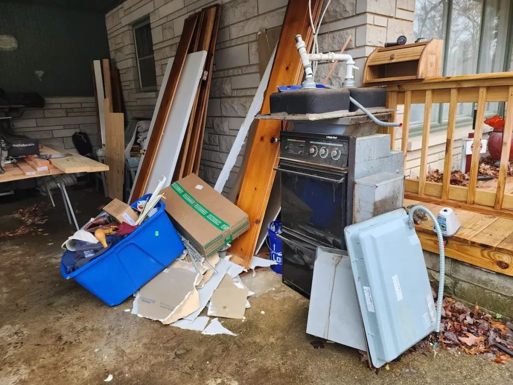 Before photo of construction debris removal in Hazel Green, AL