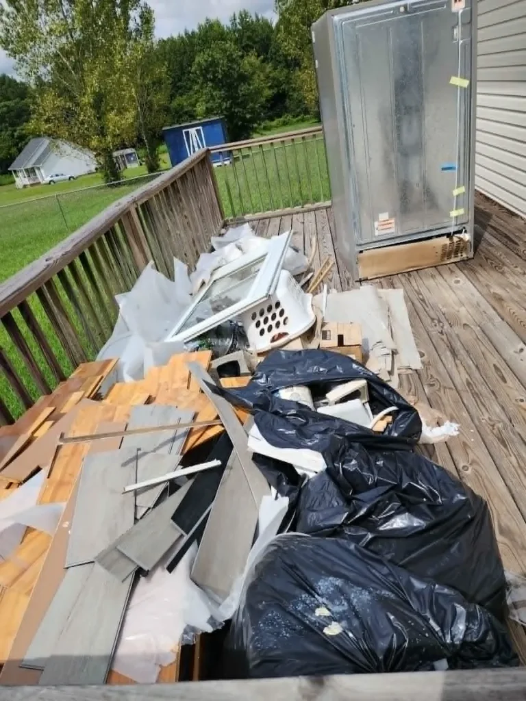 Before photo of construction debris removal in Fayetteville, TN