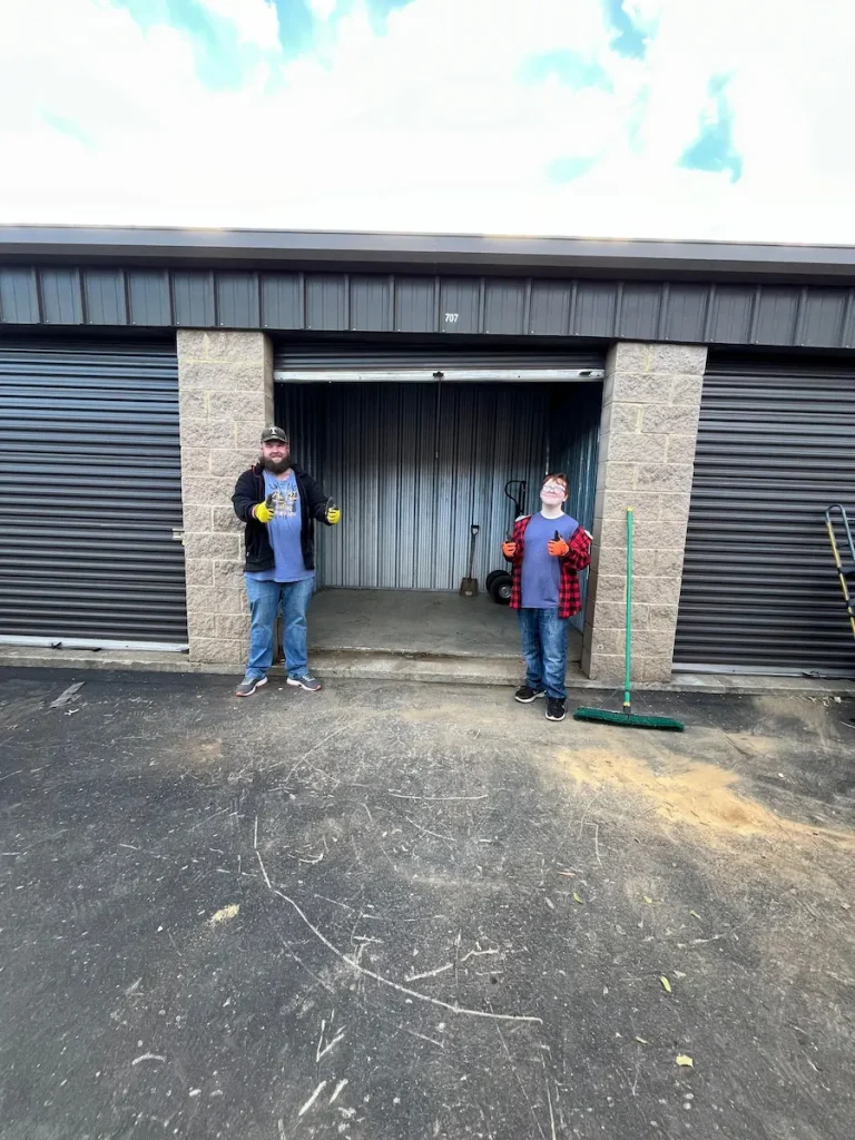 After photo of a storage unit emptied after professional junk removal