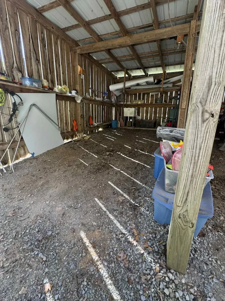 After photo of a barn cleanout in Fayetteville, TN showing the barn area cleared