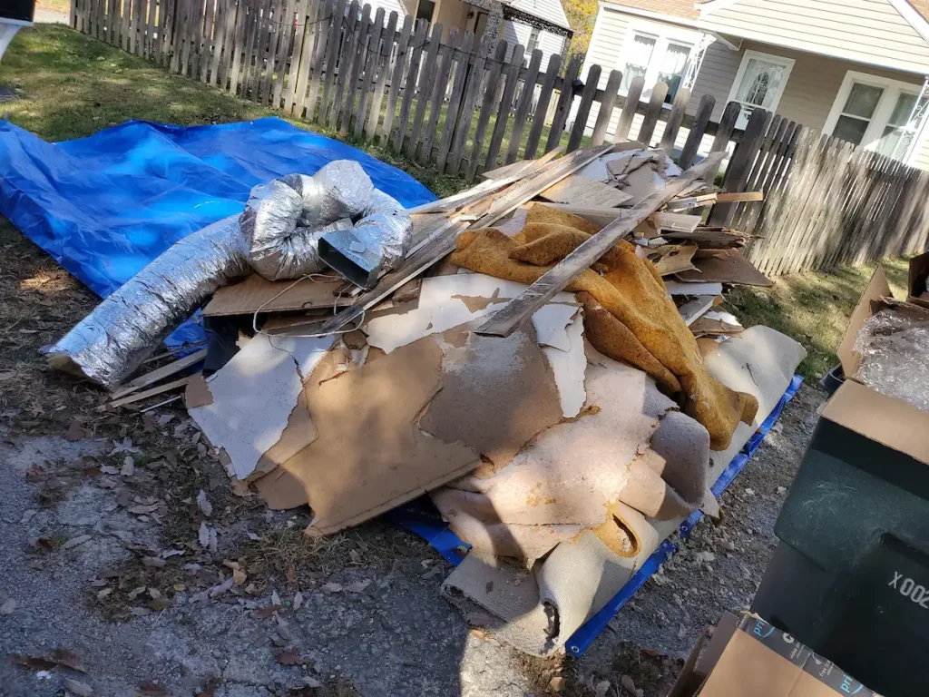 Before photo of remodel debris cleanup in Nashville, TN