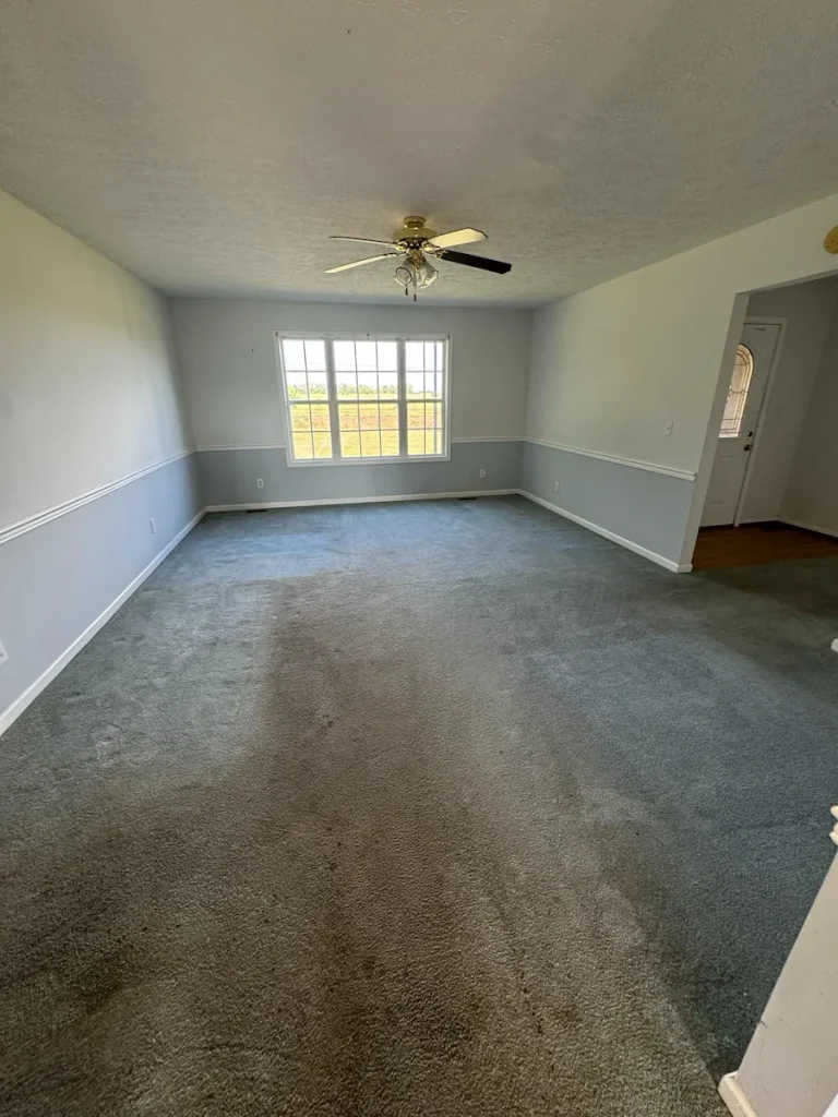 After photo of an estate cleanout living room in Shelbyville, TN showing the area cleared