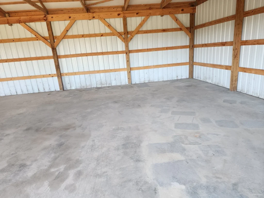 After photo of an estate shop cleanout in Shelbyville, TN showing the shop area cleared