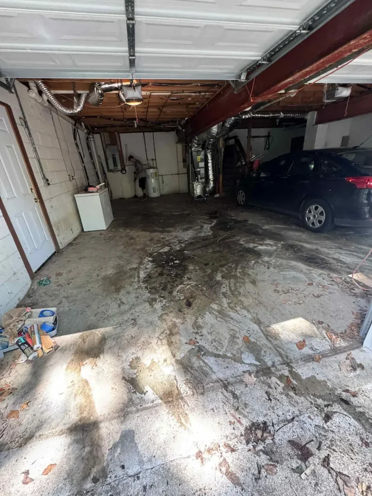 After photo of a garage cleanout in Pegram, TN showing the garage cleared out