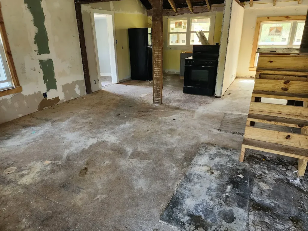 After photo of a rental property cleanout in Ethridge, TN showing the area cleared